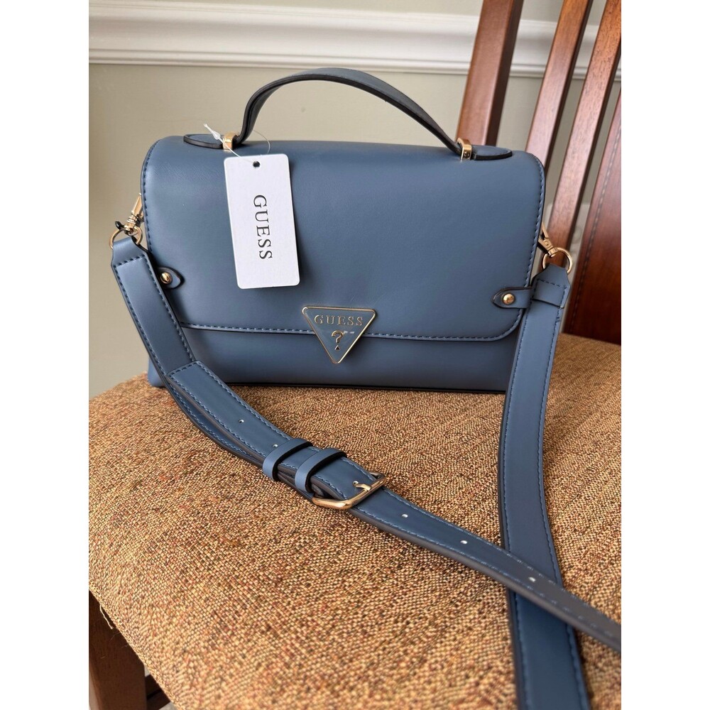 Guess Marlena Blue Top-Handle Crossbody Bag - NWT - Picture 2 of 6